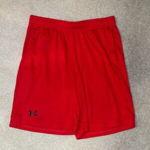 Under Armour Boys Vibrant Red Sports Shorts